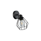 Lustra de perete reglabila, E27, 35W, unghi rotatie 350 grade, IP20, otel negru