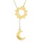 Bright - Colier personalizat din argint placat cu aur galben 24K - Soare si luna