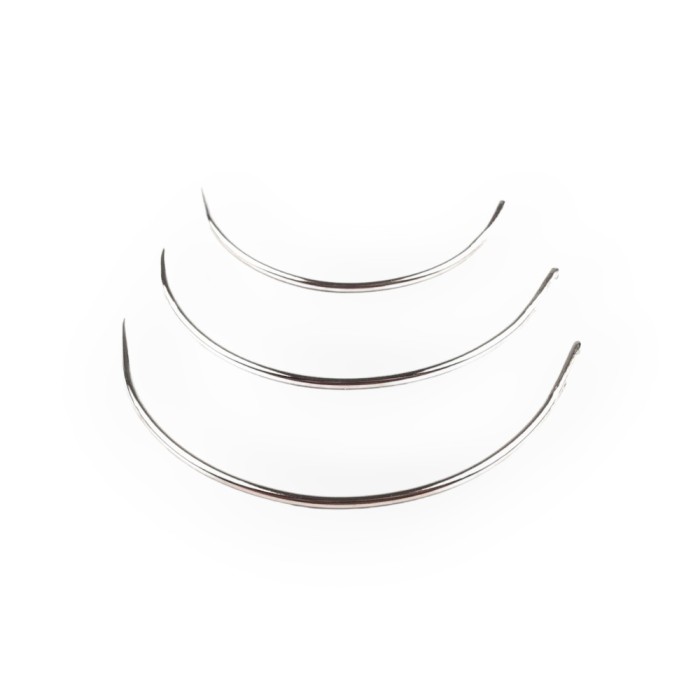 Set 3 ace de cusut curbate pentru piele Crisalida, diametru 1.13, 1.16, 1.25 mm