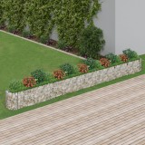 vidaXL Strat &icirc;nălțat gabion, 610x50x50 cm, fier galvanizat