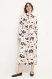 Answear Lab rochie culoarea alb, midi, evazată