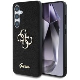 Husa pentru Samsung Galaxy S25 - Guess Glitter Script Big 4G Logo (GUHCS25SHG4SGK) - Black