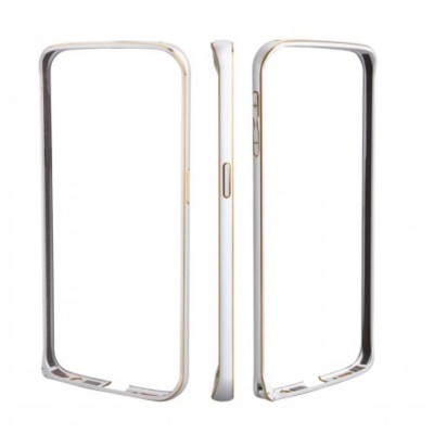 Husa Bumper Metal Samsung J5 2015 j500 Silver &amp;amp; Gold foto