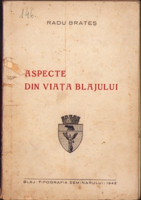759SPN Aspecte din viața Blajului de Radu Brateș 1942 Blaj foto
