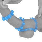 Set 4 Inele Penis Fosforescente Lumino Play, Alb, Lovetoy