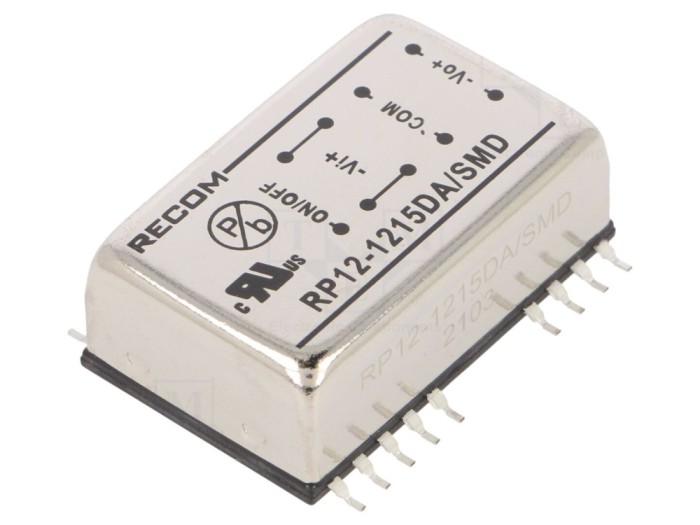 Convertor DC/DC 12W &plusmn;15V SMD