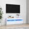 Gossi comoda tv cu lumini led, alb, 100x35x40 cm