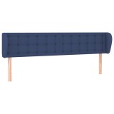 Cumpara ieftin Tablie de pat cu aripioare, albastru, 203x23x78/88 cm textil
