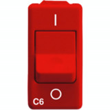 Siguranta automata - FOR DEDICATED LINES - 1P+N 10A 3kA 6mA CHARACTERISTIC C - 1 MODULE - RED - SYSTEM