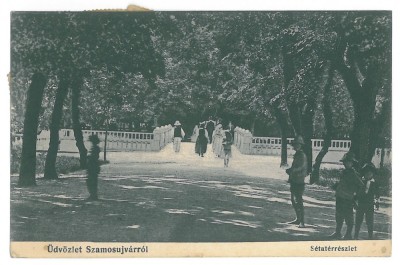 3781 - GHERLA, Cluj, Park, Romania - old postcard - used - 1922 foto