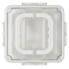 Cutie depozitare mancare pentru frigider cu capac etans si 3 compartimente detasabile, Pufo, 24 x 24 cm