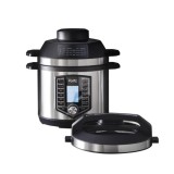 Oala sub presiune + Friteuza cu aer cald Voltz, 6 litri, 1200W, mentine cald, acoperire antiaderenta