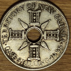 New Guinea / Noua Guinee - moneda argint sterling - 1 shilling 1938 - superba !