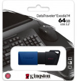 Stick USB Kingston Data Traveler EXODIA, 64GB, USB 3.2 (Negru/Albastru)