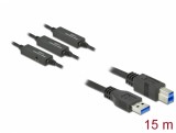Cablu USB 3.2 Gen 1-A la USB-B activ T-T 15m Negru, Delock 85381*