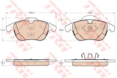 Set placute frana,frana disc FORD MONDEO IV Turnier (BA7) (2007 - 2016) TRW GDB1960 foto