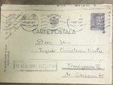 CP03 &bull; &bull; Carte postala veche Romania circulata 1943 catre Inginer Chiriatescu Timisoara, timbru 10 Lei, stampila rara Cenzurat Brasov 14