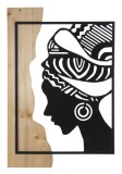 Mauro Ferretti Panou De Perete Tribal Fier Si Lemn cm 53X2X80 | Aosom Romania