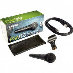 Microfon profesional dinamic cu fir Shure PGA 58, cardioid foto