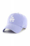 47brand șapcă de baseball din bumbac MLB Los Angeles Dodgers culoarea violet, cu imprimeu B-RGW12GWS-LVB, 47 Brand