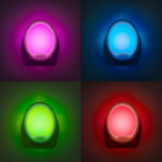 Lumina de veghe LED cu colori alternante Premium &amp;quot;Smooth&amp;quot; - 7 LED, 8x10cm foto