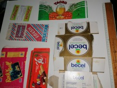 LOT 6 AMBALAJE / ETICHETE VECHI ALIMENTE /