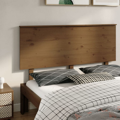vidaXL Tăblie de pat, maro miere, 154x6x82,5 cm, lemn masiv de pin foto