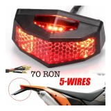 Lumina spate motocicleta LED cu semnalizare trotineta bicicleta electrica, 12V, Negru