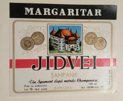 Eticheta veche romaneasca Sampanie Margaritar Jidvei '80 | Okazii.ro