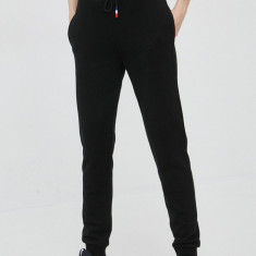 Rossignol pantaloni de trening din bumbac femei, culoarea negru, neted
