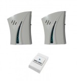 Sonerie Dubla Fara Fir, 30 Tonuri, 220V/Baterii, Raza 12m, Design Modern, Instalare Usoara, Semnal Puternic