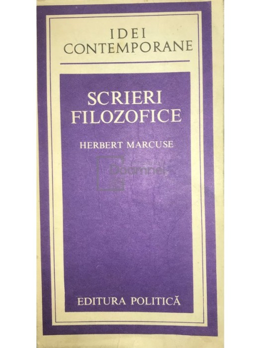 Herbert Marcuse - Scrieri filozofice (Editia: 1977)