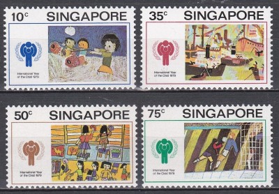Singapore 1979 - Anul Internațional al Copilului - Desene de copii, MNH foto
