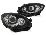 Set de faruri tuning cu DRL potrivit pentru Renault Twingo 2007-2011 cu baza neagra, stanga si dreapta Performance AutoTuning