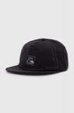 Quiksilver șapcă de baseball din bumbac culoarea negru, cu imprimeu