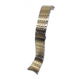 Cumpara ieftin Bratara pentru Ceas Bicolora din Otel Inoxidabil - Capete Curbate - 22mm -