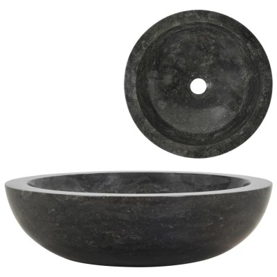 Gossi chiuveta, negru, 40 x 12 cm, marmura foto