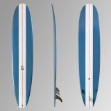 Placă SURF LONGBOARD 900 9&#039; 67 L . v&acirc;ndută cu 2 +1 &icirc;notătoare centrală de 8&quot;.