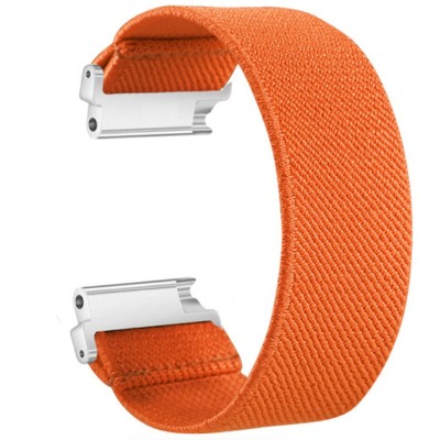 Curea textila elastica, compatibila Amazfit BIP 3, telescoape Quick Release, Elastic Orange foto
