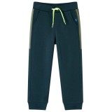 Pantaloni de trening pentru copii cu cordon verde mușchi 140, vidaXL