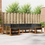 vidaXL Set de canapele de exterior cu pernă 6 pcs Natural și Antracit 3368075