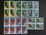 Set 6 Blocuri de 4 Timbre Tanzania 1994 &ndash; Păsări Răpitoare / Vulturi, Ștampilă de Prima Zi Dar Es Salaam -A583