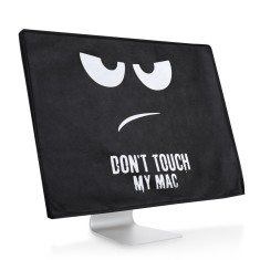 Husa pentru monitor Apple iMac 24&quot;, Kwmobile, Negru/Alb, Textil, 55052.01