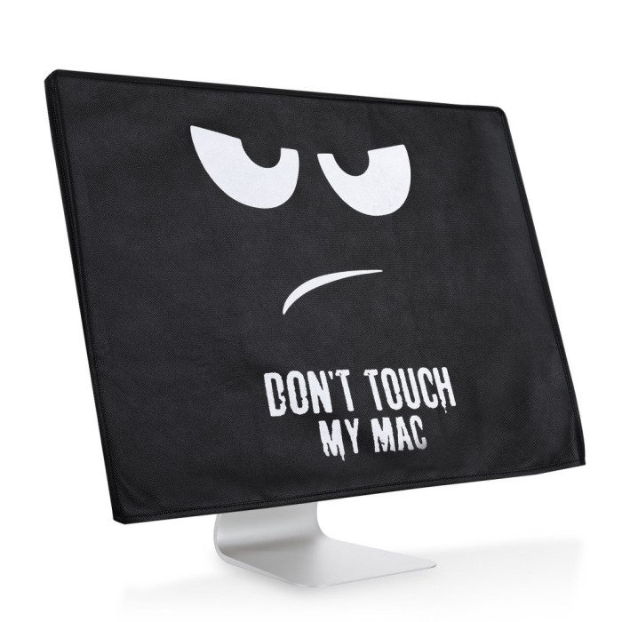 Husa pentru monitor Apple iMac 24&quot;, Kwmobile, Negru/Alb, Textil, 55052.01