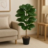 Ghiveci Decorativi cu Plantă Artificială Ficus Lyrata &Oslash;18x85cm, CMCLASS