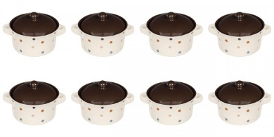 Set boluri supa, 8 piese, 650 ml, Ceramica, Bej print foto