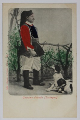 COSTUME di OVODDA , SARDINIA , FOTOGRAFIE COLORIZATA , TIP CARTE POSTALA , CLASICA foto