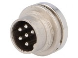 Conector M16 soclu tată 6 pini 5A 300V IP40