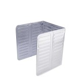 Protectie Aragaz Aluminiu 84x32.5cm Anti-Stropire Reutilizabila Pliabila Argintie Panou Protectie Gatit