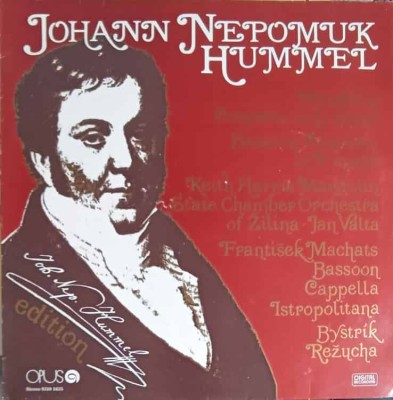 Disc vinil, LP. Johann Nepomuk Hummel-Johann Nepomuk Hummel-271587 foto